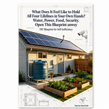 What Does It Feel Like to Hold All Four Lifelines in Your Own Hands? Water, Power, Food, Security. Open This Blueprint and Build It Yourself