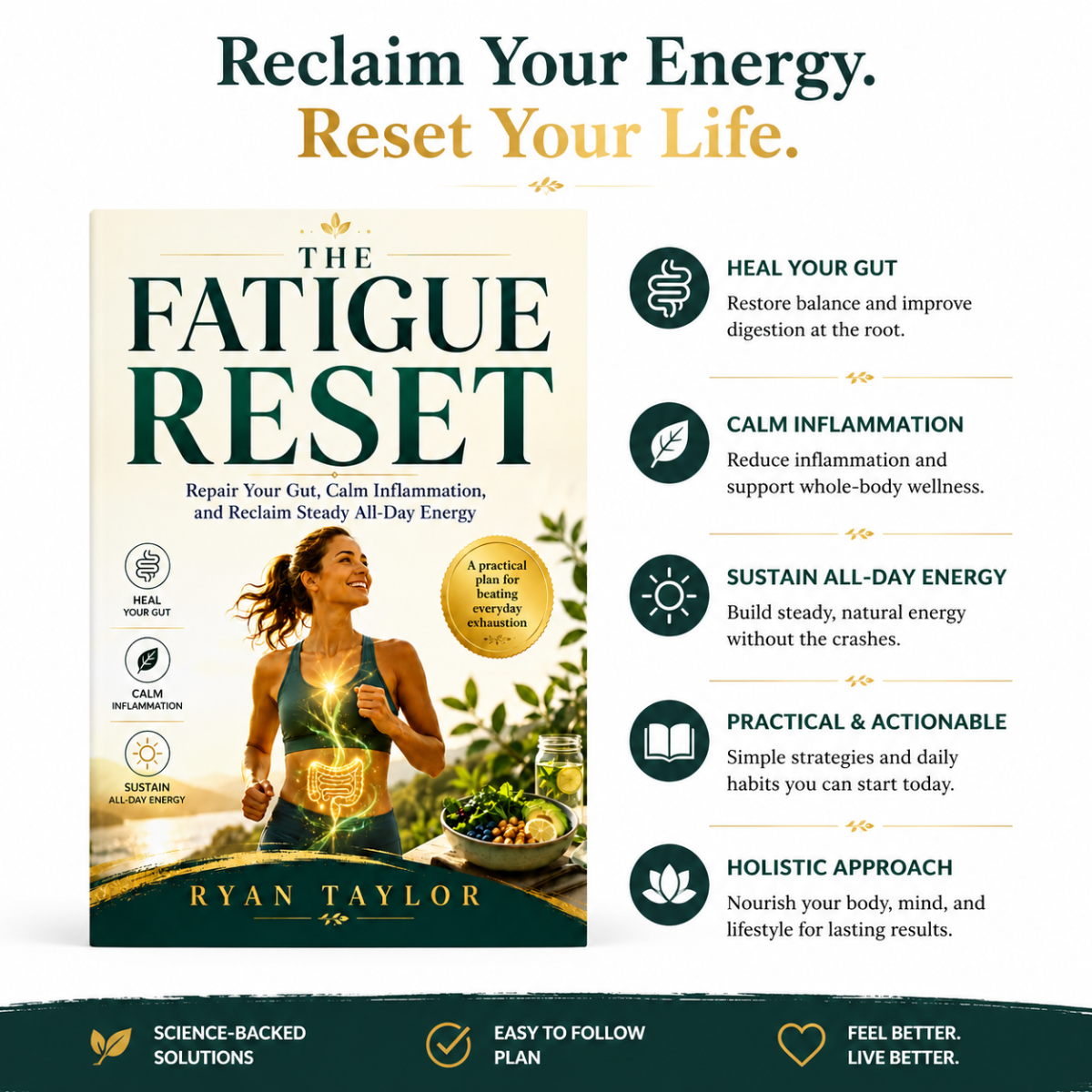 The Fatigue Reset: Repair Your Gut, Calm Inflammation, and Reclaim Steady All-Day Energy