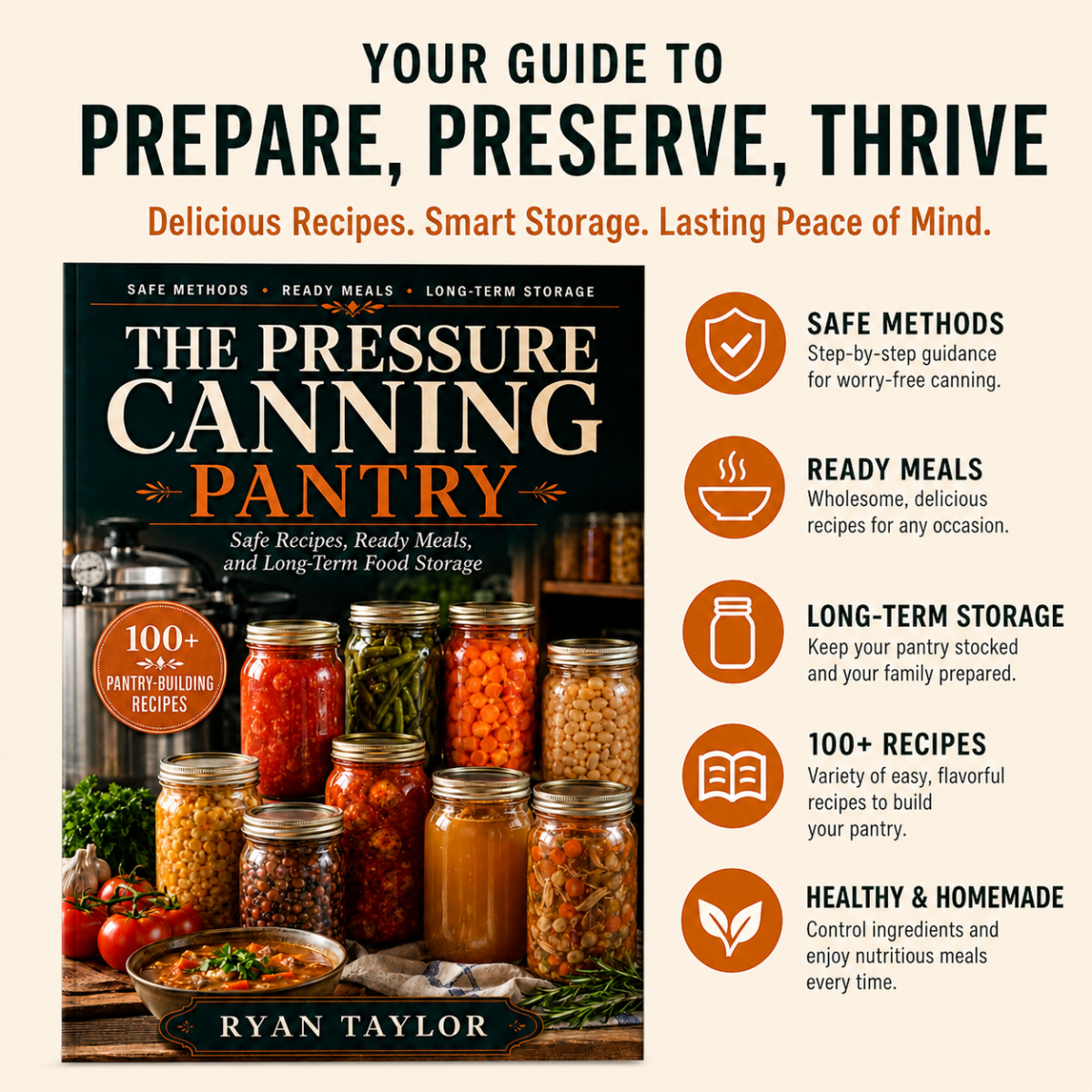 The Pressure Canning Pantry: Safe Recipes, Ready Meals, and Long-Term Food Storage