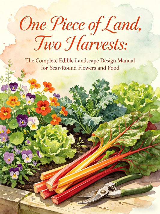 One Piece of Land, Two Harvests: The Complete Edible Landscape Design Manual for Year-Round Flowers and Food