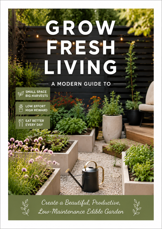 Grow Fresh Living: A Modern Guide to Create a Beautiful, Productive, Low-Maintenance Edible Garden