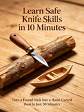 Learn Safe Knife Skills in 10 Minutes Turn a Found Stick into a Hand-Carved Boat in Just 30 Minutes