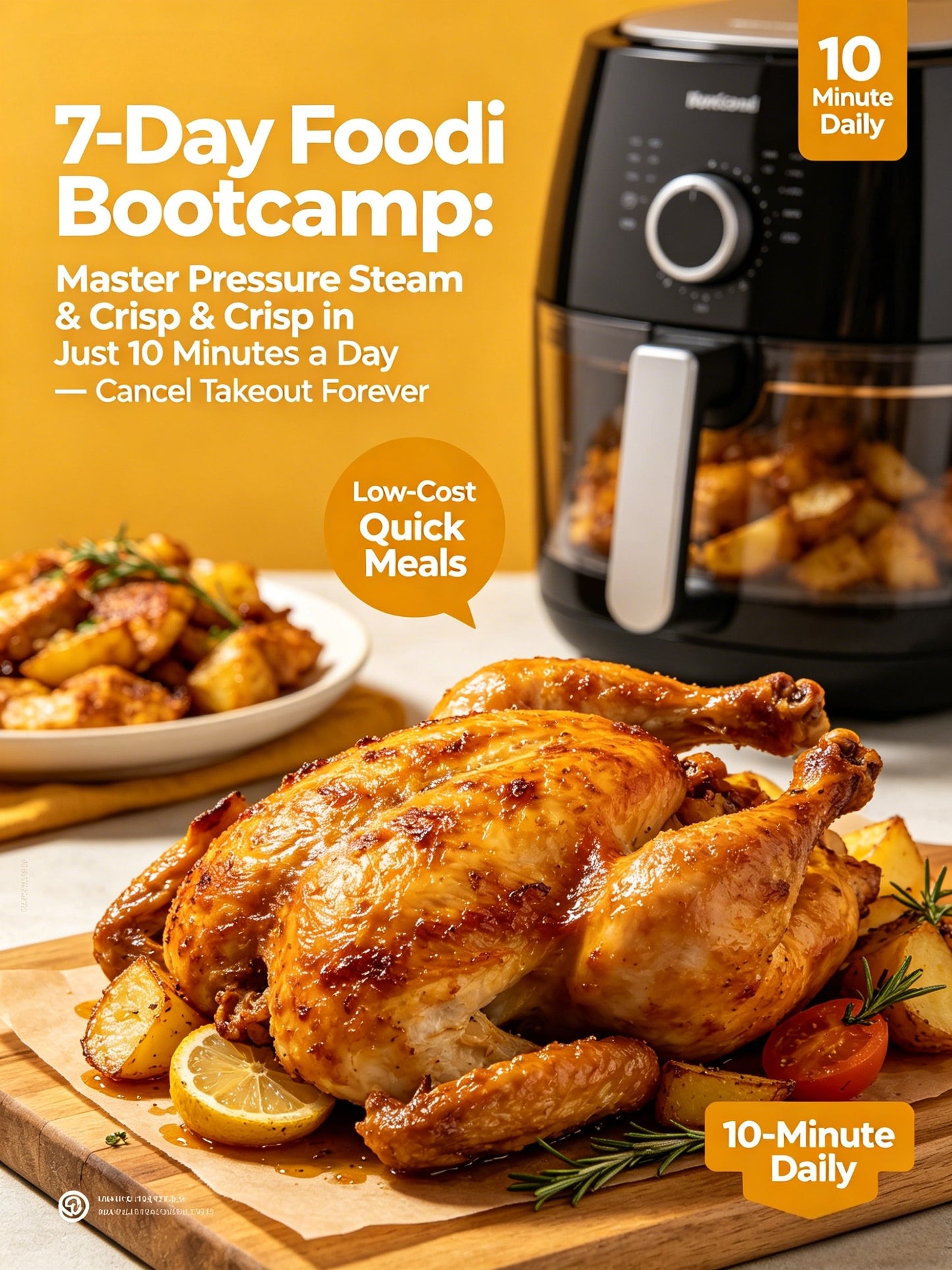 The 7-Day Foodi Bootcamp Master Pressure Steam & Crisp in Just 10 Minutes a Day — Cancel Takeout Forever